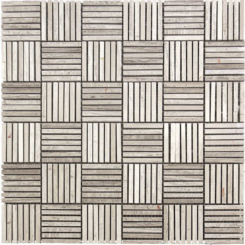 Beige 12x12 Polished Marble Stick Mosaic Tile (5 pack, 5 sq ft/case) by Apollo Tile