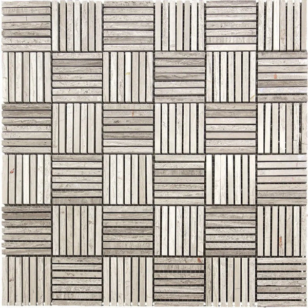 Beige 12x12 Polished Marble Stick Mosaic Tile (5 pack, 5 sq ft/case), photo 2 of 6