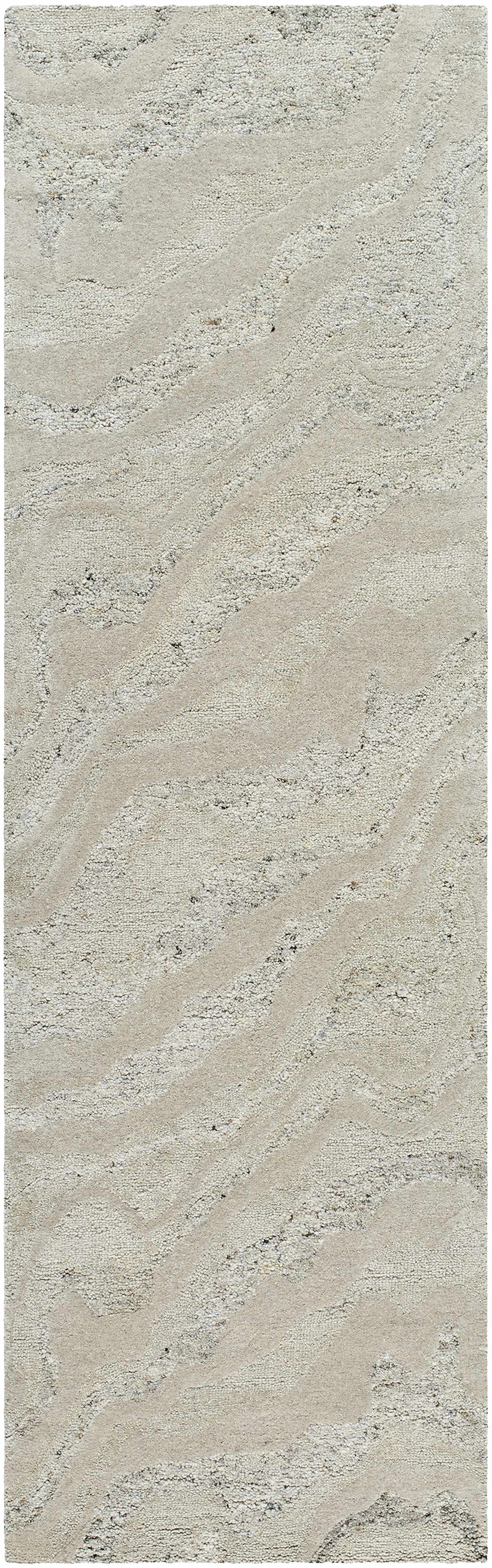 Siani Cream Wool Area Rug by Boutique Rugs