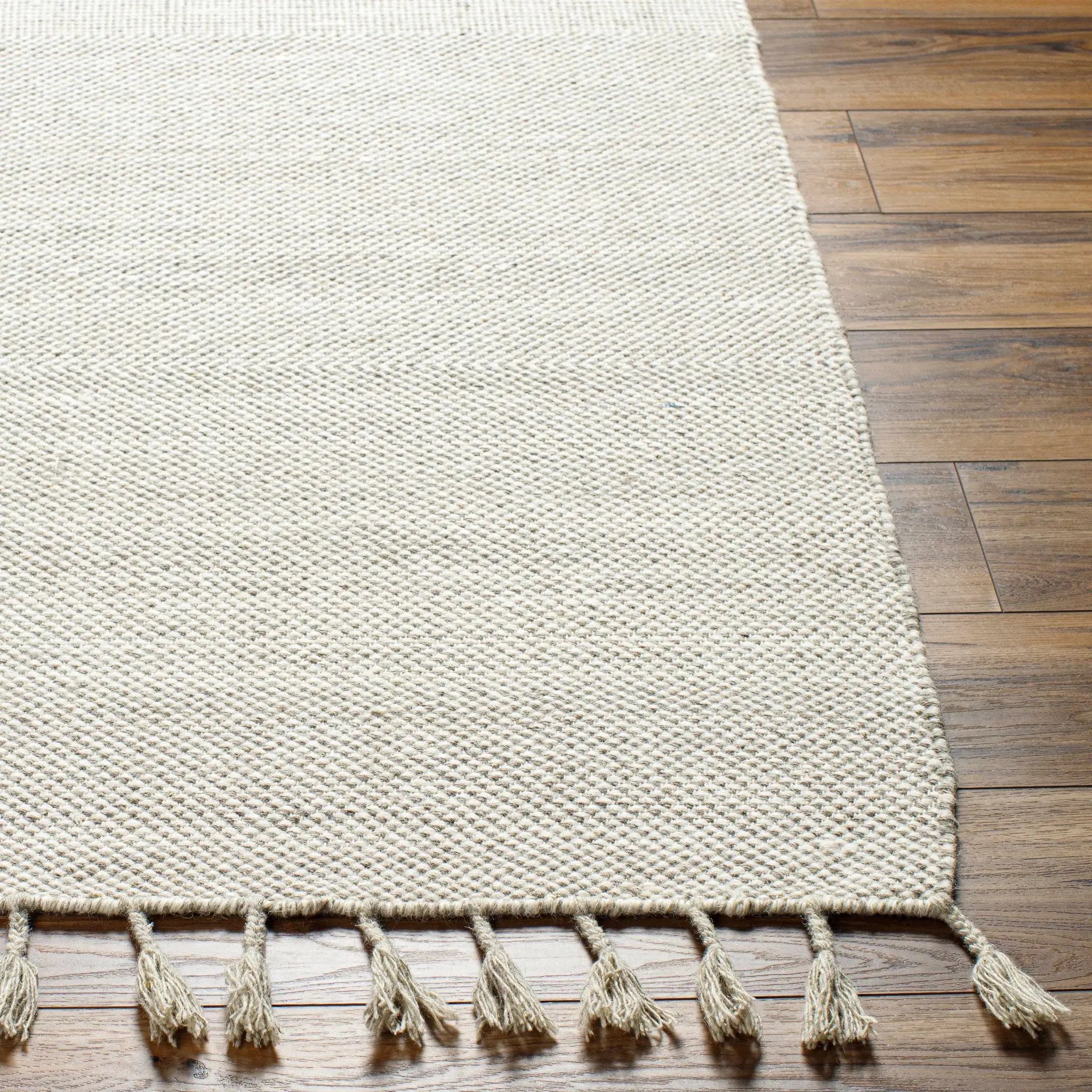 Abhay Beige Wool Area Rug - Clearance by Boutique Rugs