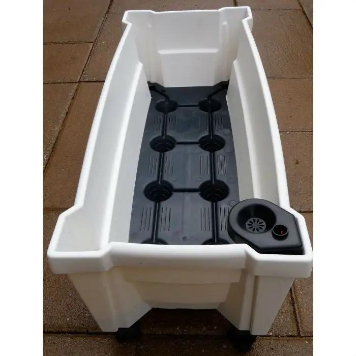 Indoor/Outdoor Green Polypropylene Wheeled Trellis Planter by HomePacific