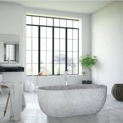 Statuario White Marble Hand Carved Luxury Spa Bathtub 32x67x20