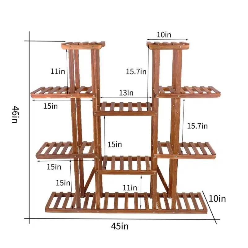 Solid Wood Indoor Outdoor 11-Tier Plant Stand by HomePacific