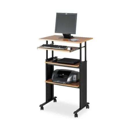 Adjustable Height Stand Up Office Desk in Medium Oak by HomePacific