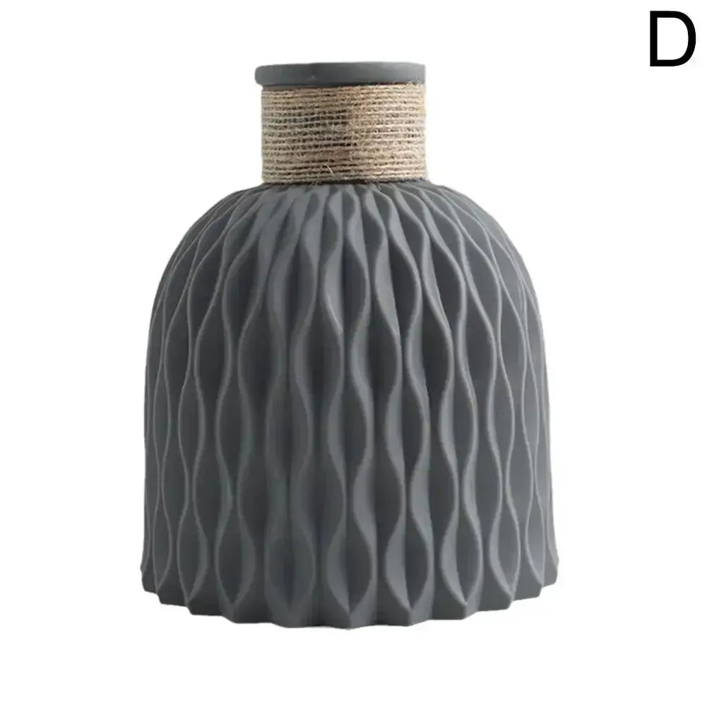 Vase - Decorative Ceramic White by House Of Avana