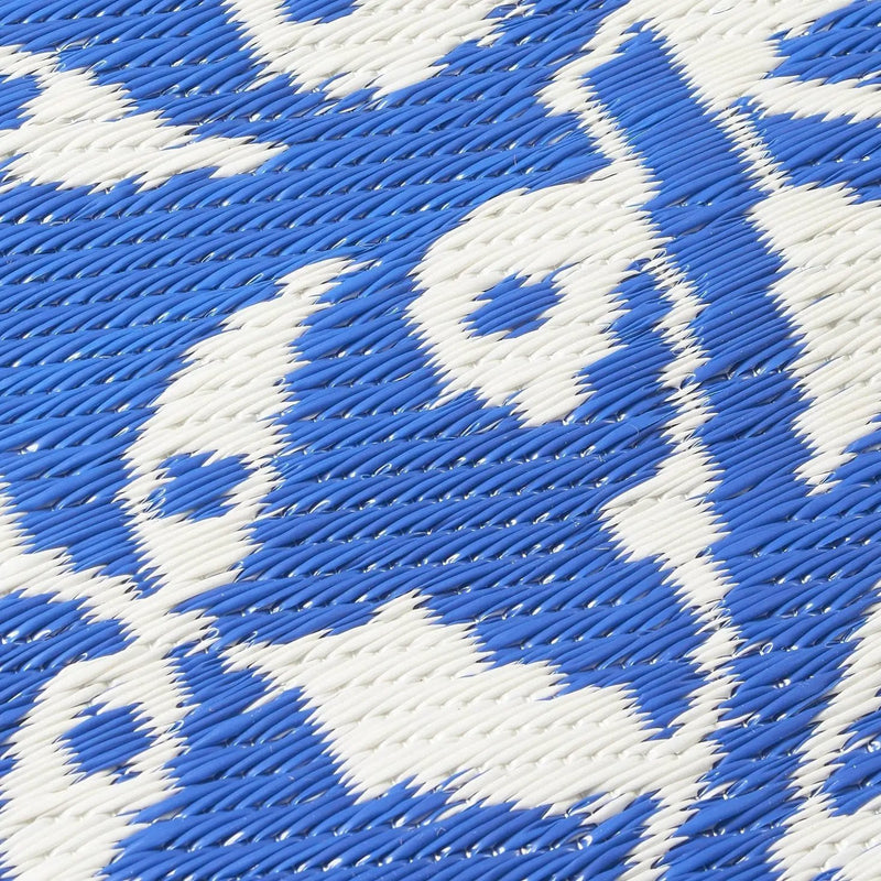 San Juan - Dark Blue Outdoor Rug for Patio FINAL SALE by Fab Habitat
