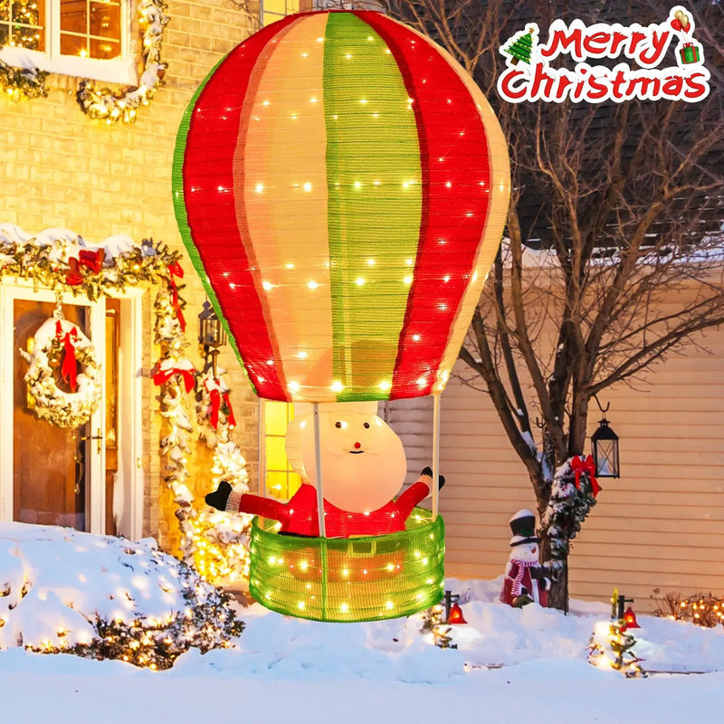 4.5 Feet Christmas Santa Claus with Hot Air Balloon by DirectDeals