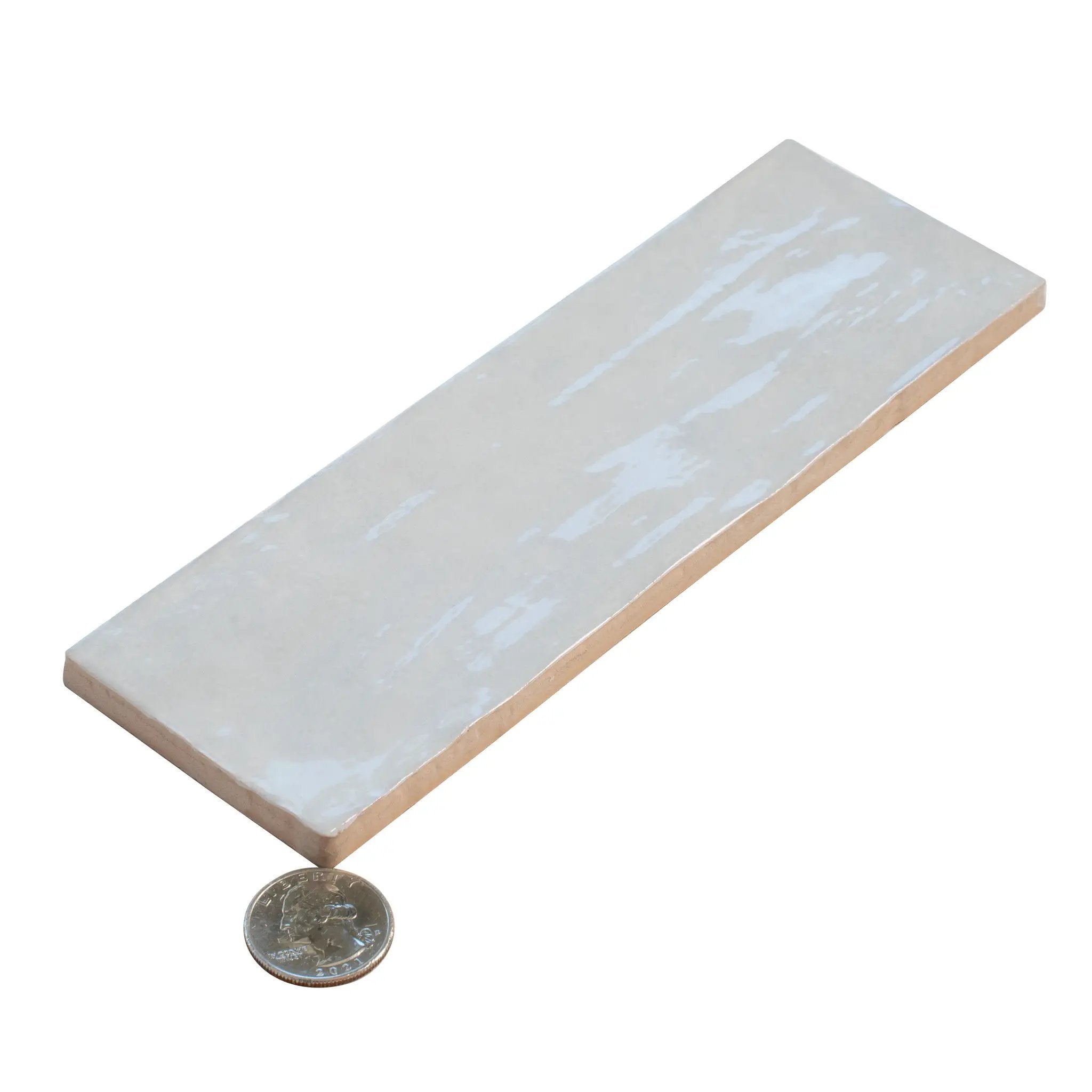 Lavanda Blue 2.58 in. x 8 in. Polished Ceramic Subway Tile (5.38 sq ft/case) by Apollo Tile