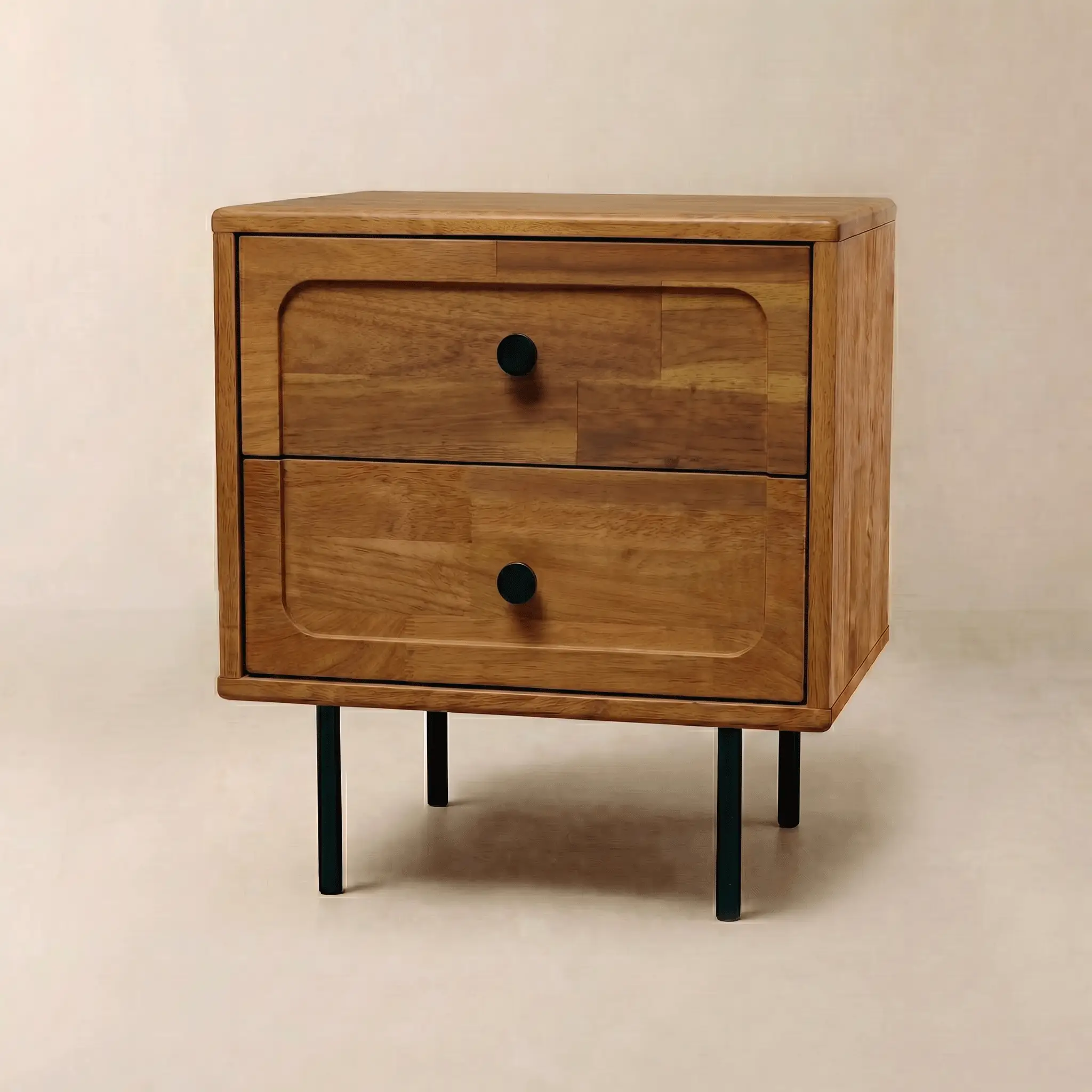 Savana Solid Wood 2-Drawer Nightstand by Megsu
