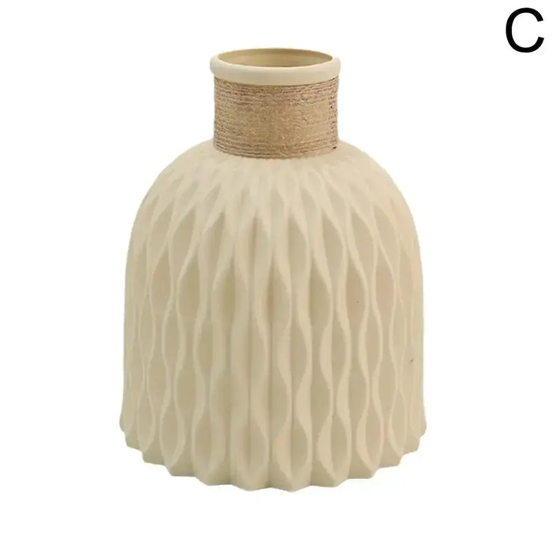 Vase - Decorative Ceramic White by House Of Avana
