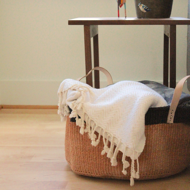 Floor Basket with Leather Handles, photo 5 of 7