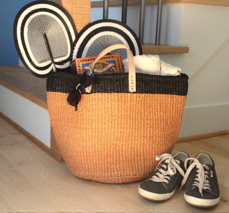 Floor Basket with Leather Handles, photo 4 of 7