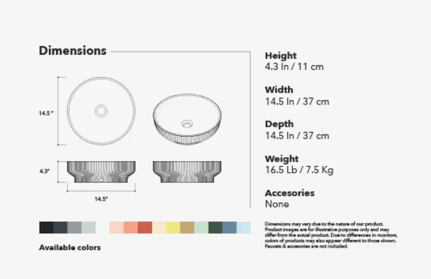 AUPAP01 Concrete Round Vessel Sink - Bathroom by ZEEK