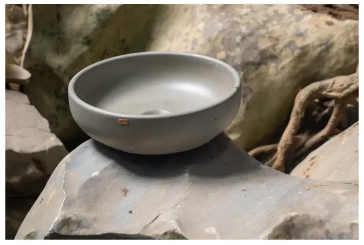 DDALF 14.5'' Round Concrete Vessel Sink - Bathroom by ZEEK