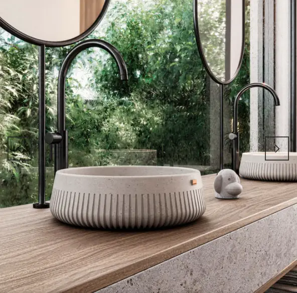 AUPAP01 Concrete Round Vessel Sink - Bathroom by ZEEK