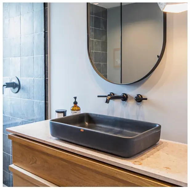 DDALF05 22'' Concrete Rectangular Vessel Sink - Bathroom by ZEEK