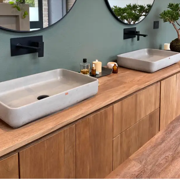 DDALF05 22'' Concrete Rectangular Vessel Sink - Bathroom by ZEEK