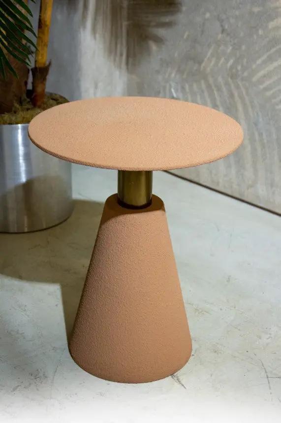 Microcement Textured Minimal Side Table Set by Gizz