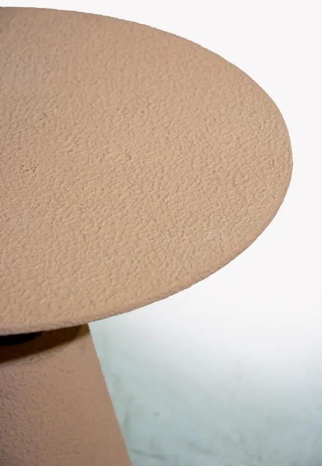 Microcement Textured Minimal Side Table Set by Gizz
