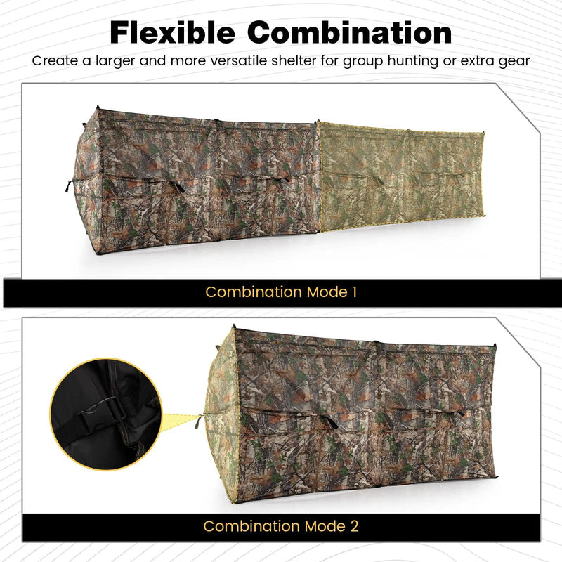 See-Through Hunting Blind Panel with Dog Door Pop up Waterflow Blind for 1-3 People by DirectDeals