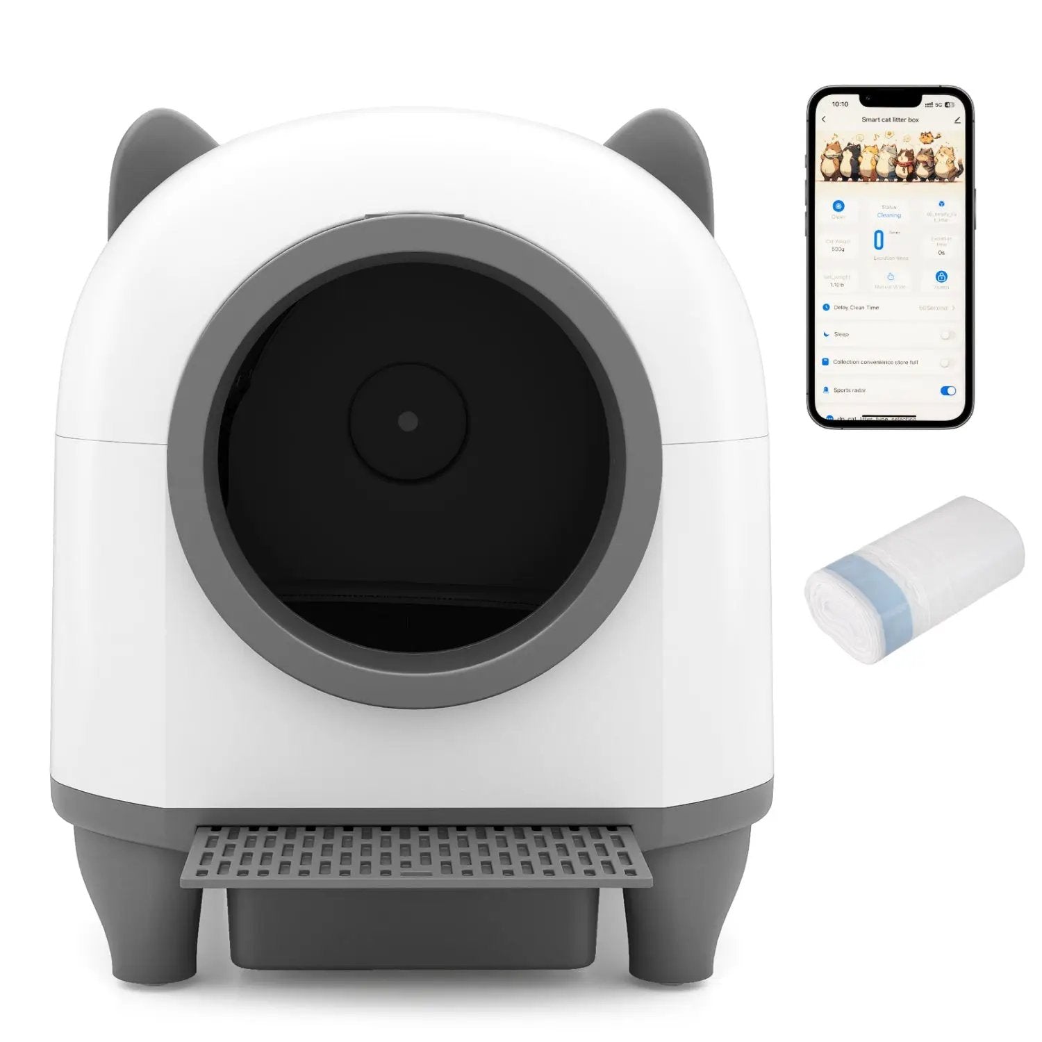 Self-Cleaning Litter Box with App Control for Multi-Cat Homes by DirectDeals