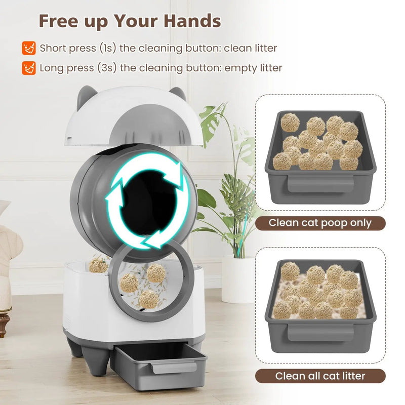 Self-Cleaning Litter Box with App Control for Multi-Cat Homes by DirectDeals