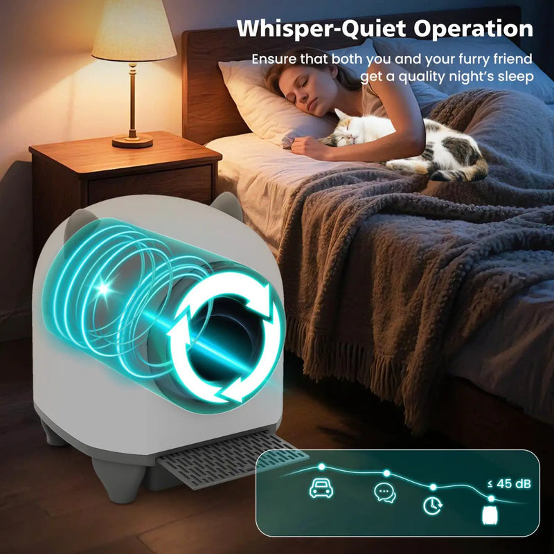 Self-Cleaning Litter Box with App Control for Multi-Cat Homes by DirectDeals