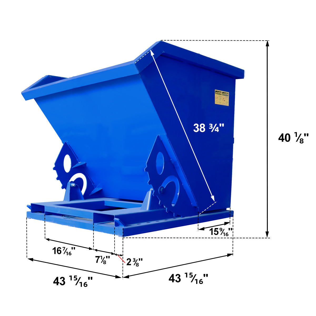 Greatbear Self Dumping Hopper - 1 Cubic Yard by Chery Industrial