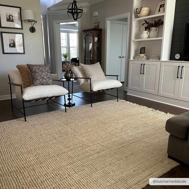 Senneterre Bleached Jute Rug by Boutique Rugs