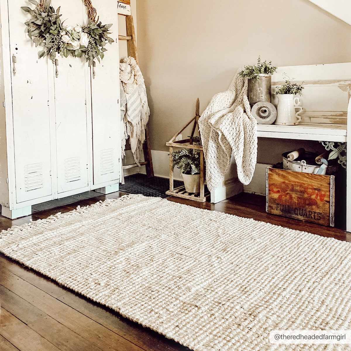 Senneterre Bleached Jute Rug by Boutique Rugs