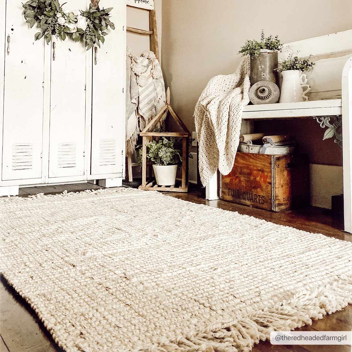 Senneterre Bleached Jute Rug by Boutique Rugs