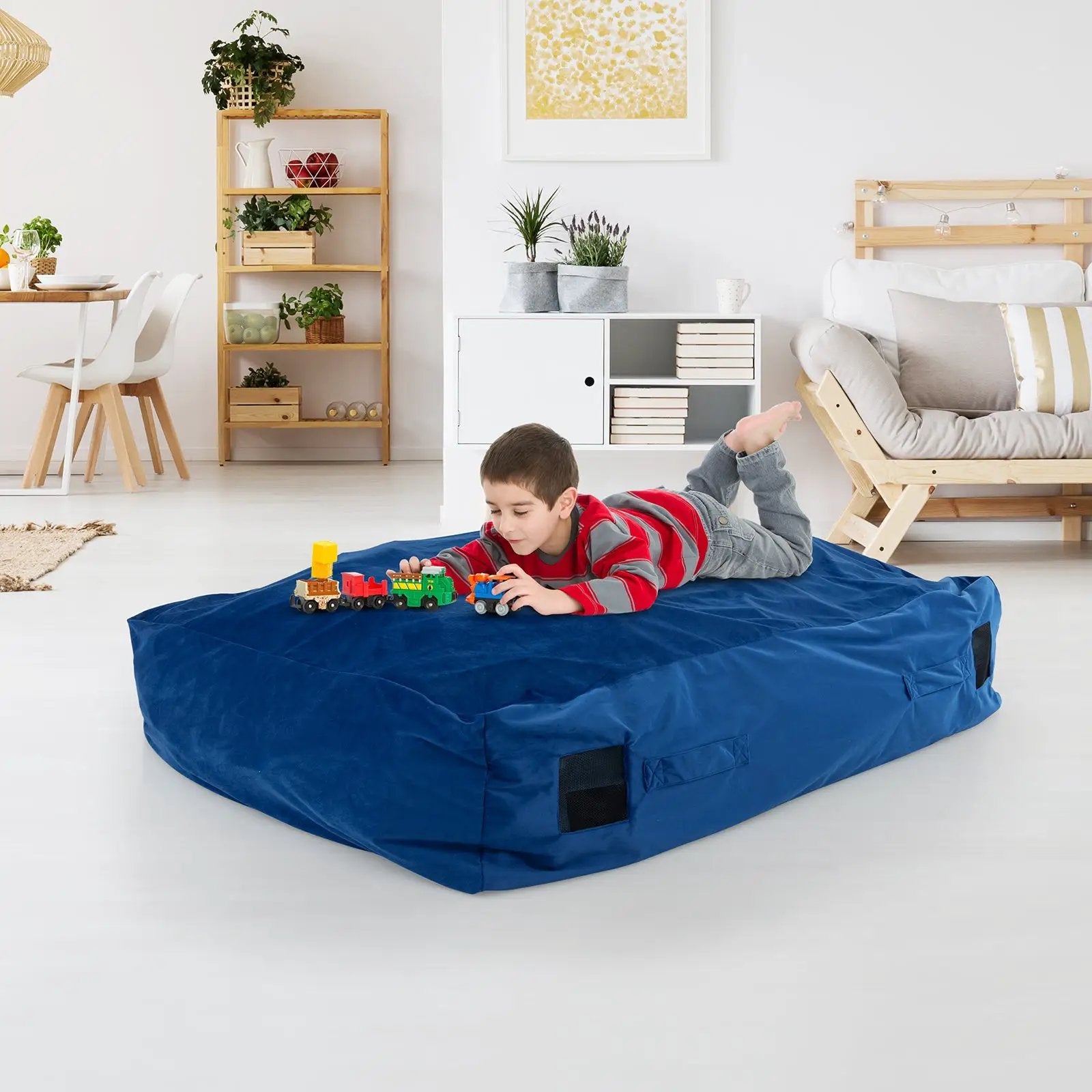 47 x 35.5 Inch Crash Pad Sensory Mat with Foam Blocks and Washable Cover by DirectDeals
