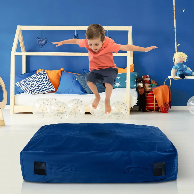 47 x 35.5 Inch Crash Pad Sensory Mat with Foam Blocks and Washable Cover by DirectDeals