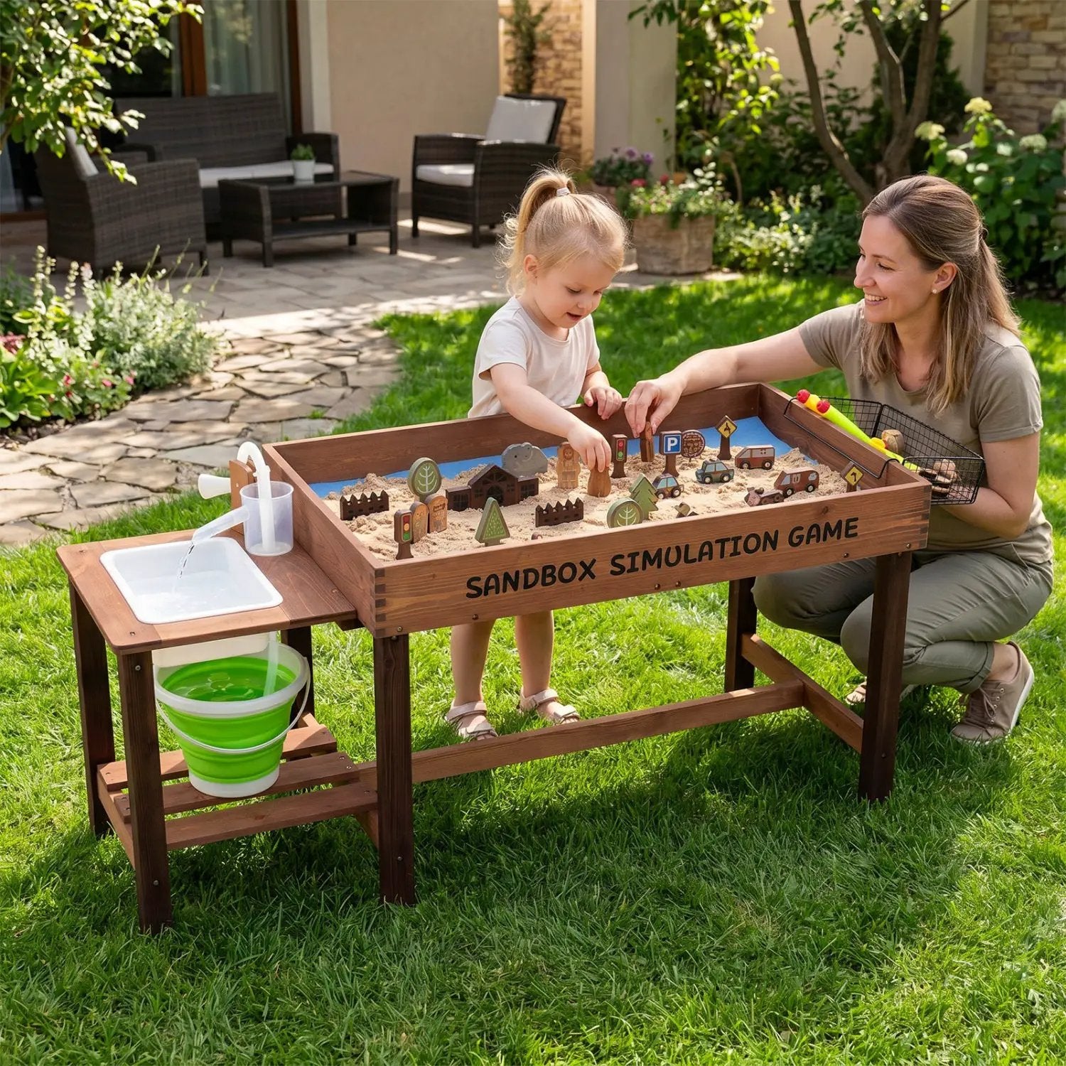 Sensory Sand & Water Table with Pump and 33 Accessories by DirectDeals