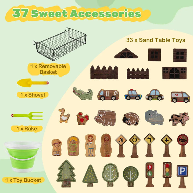 Sensory Sand & Water Table with Pump and 33 Accessories by DirectDeals
