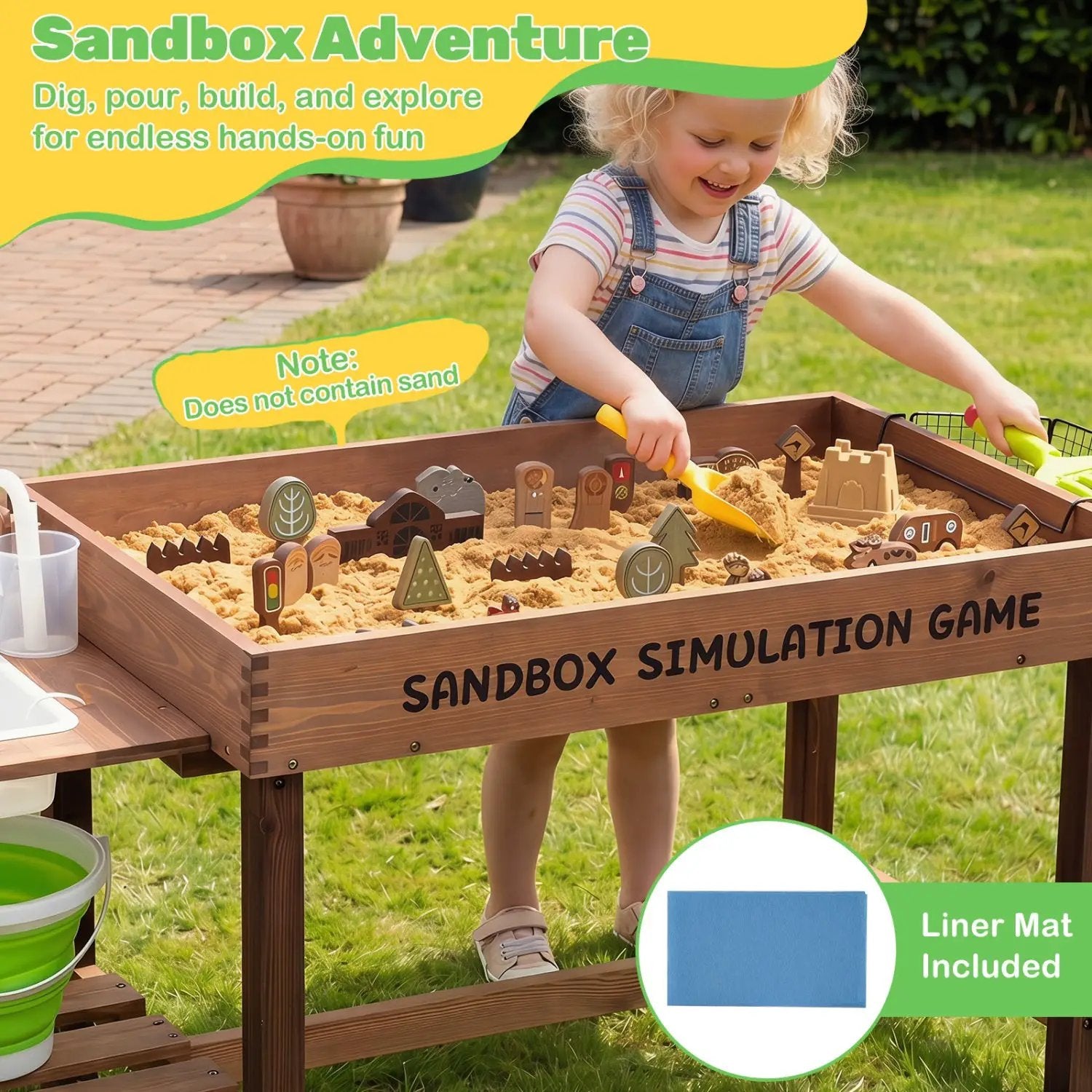 Sensory Sand & Water Table with Pump and 33 Accessories by DirectDeals