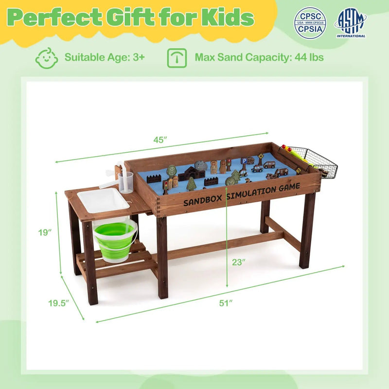 Sensory Sand & Water Table with Pump and 33 Accessories by DirectDeals