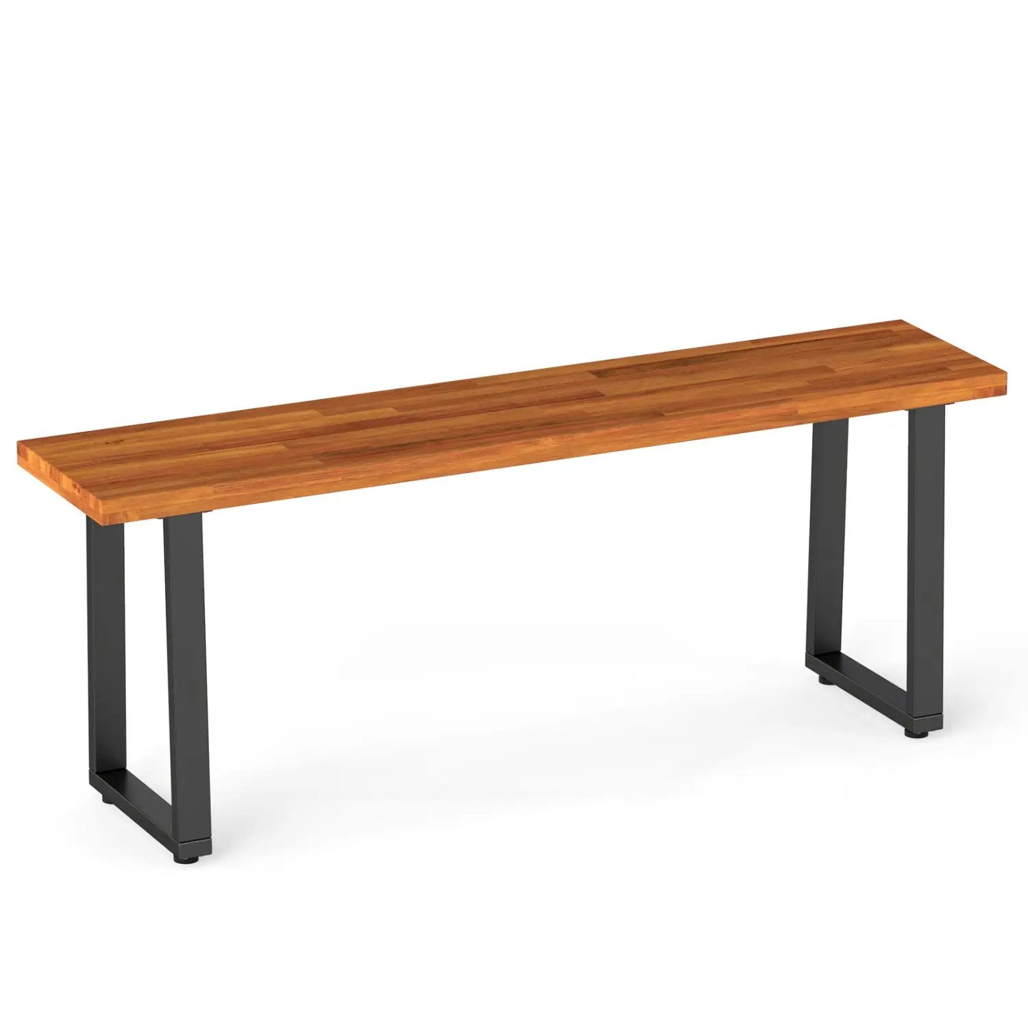 47.5" Acacia Wood Patio Bench with Metal Legs by DirectDeals