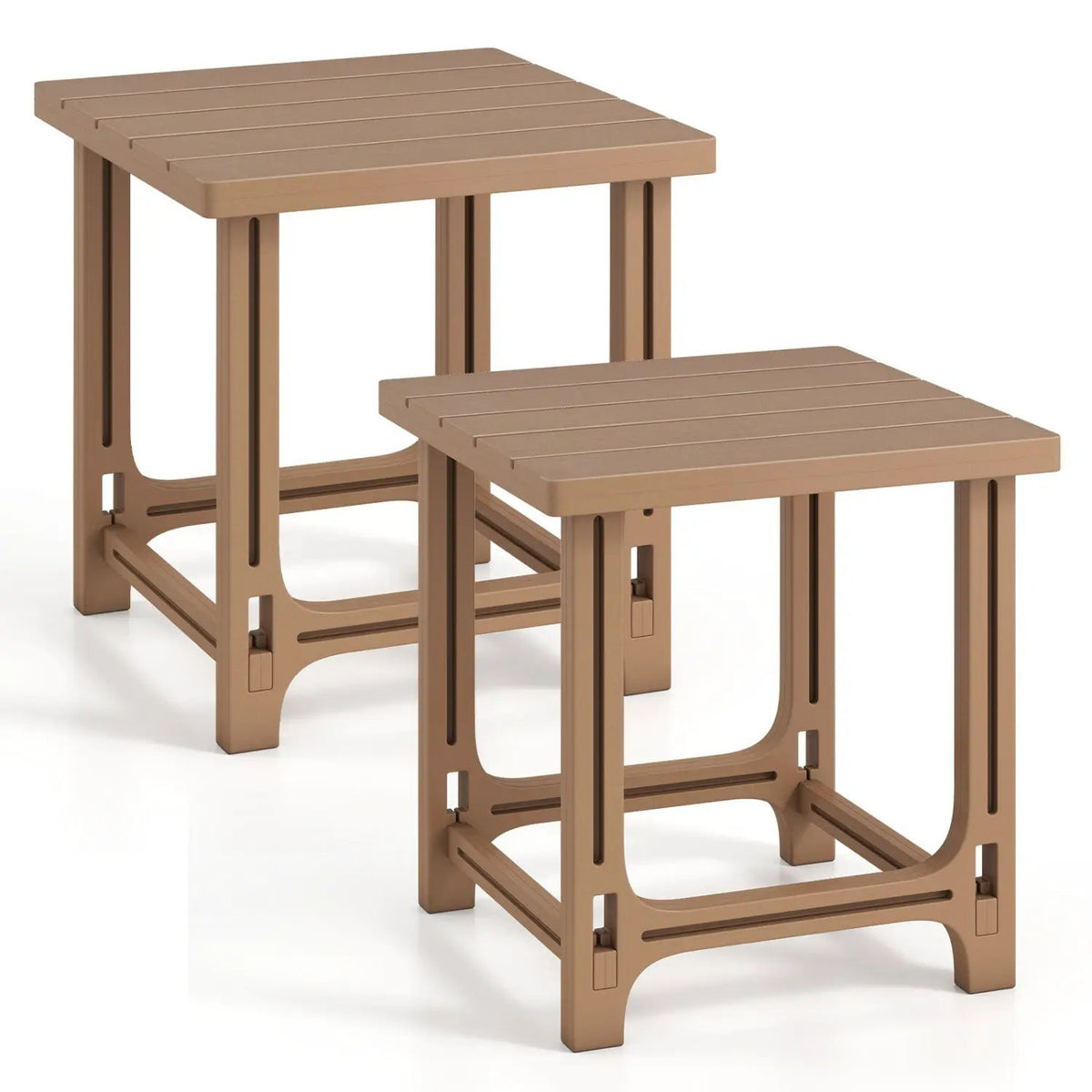 Adirondack Side Table 18" Outdoor HDPE Slatted by DirectDeals