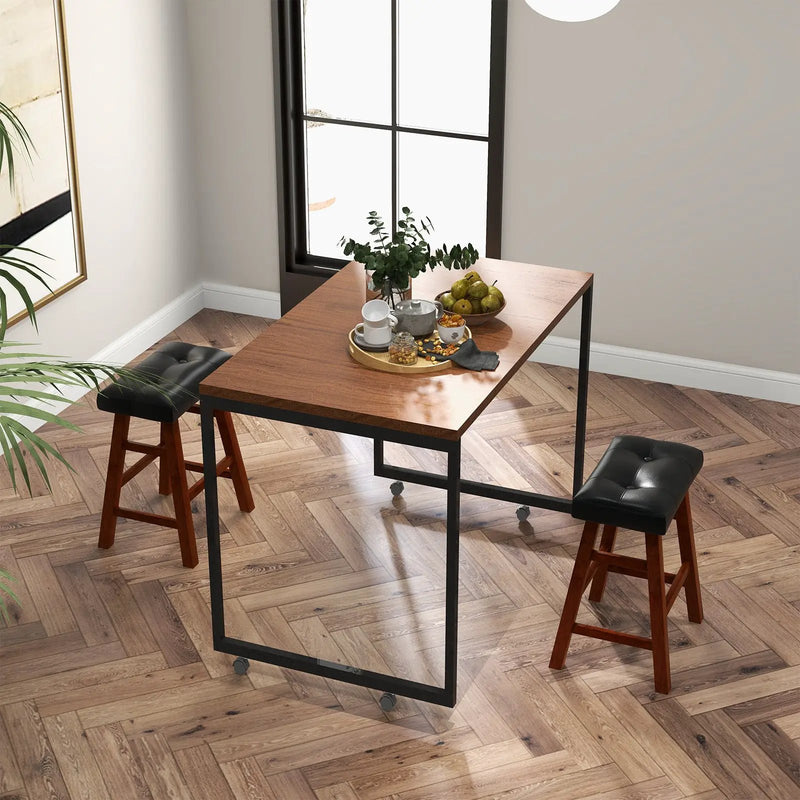 Set of 2 Modern Backless Bar Stools with Padded Cushion by DirectDeals