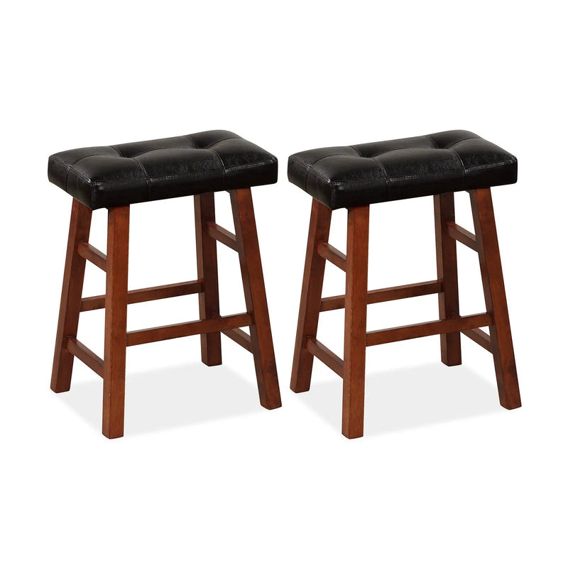 Set of 2 Modern Backless Bar Stools with Padded Cushion by DirectDeals
