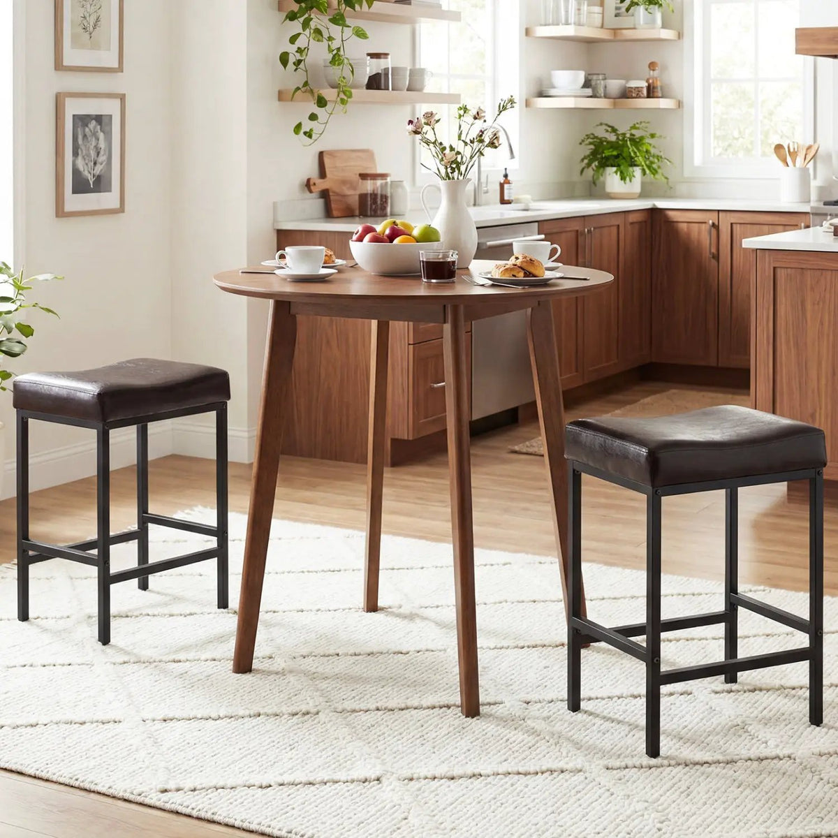 Set of 2 25 Inch Counter Height Bar Chairs for Kitchen Island by DirectDeals