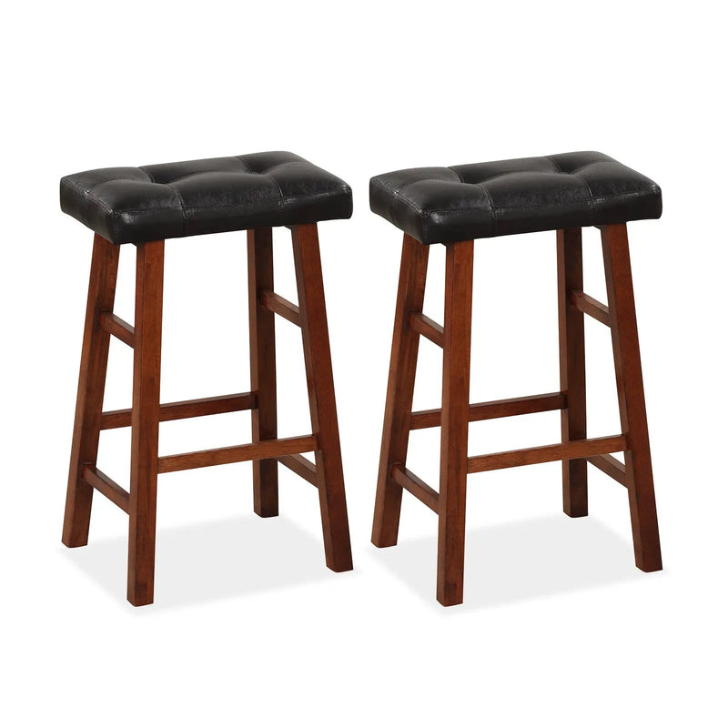 Set of 2 Modern Backless Bar Stools with Padded Cushion by DirectDeals