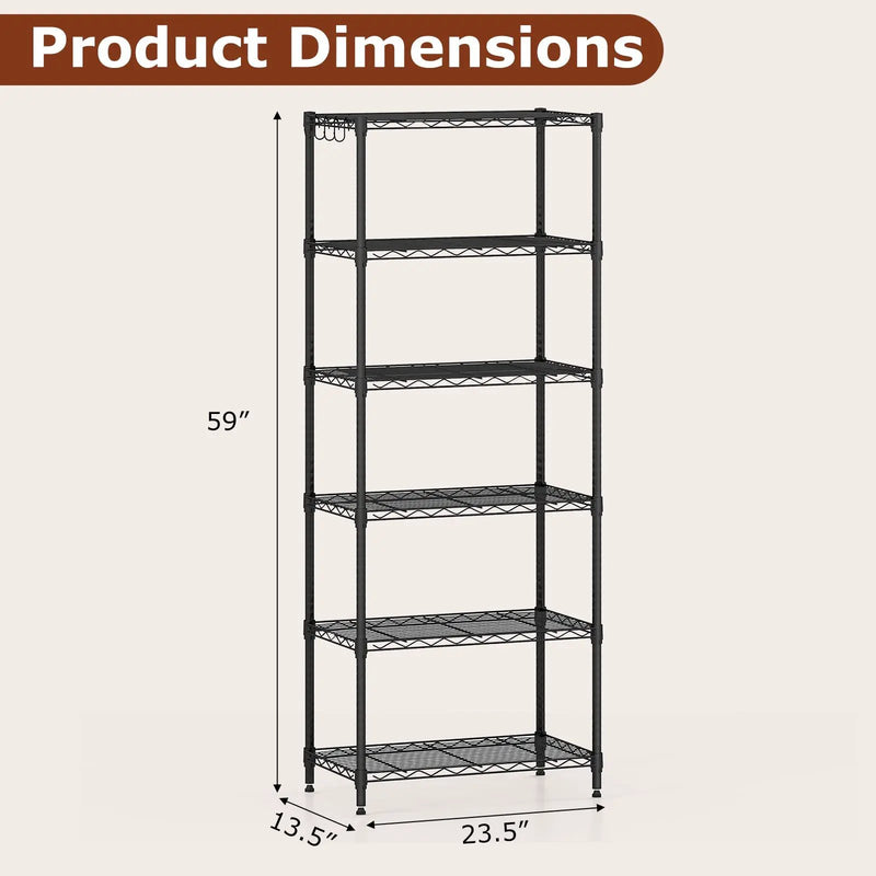 Set of 2 4-Tier Metal Storage Shelving Unit with V-Shaped Wire Rack and 1000 LBS Capacity-Black by DirectDeals