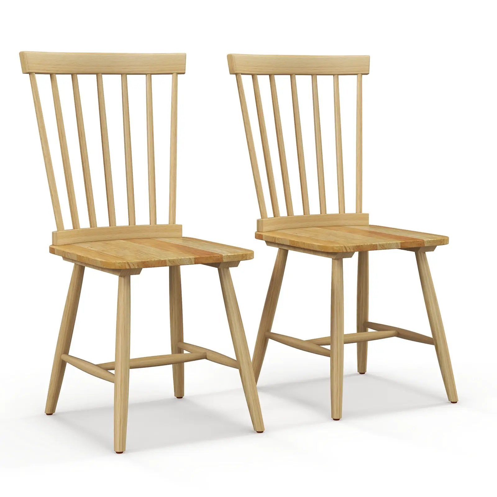Set of 2 Windsor Dining Chairs with High Spindle Back by DirectDeals