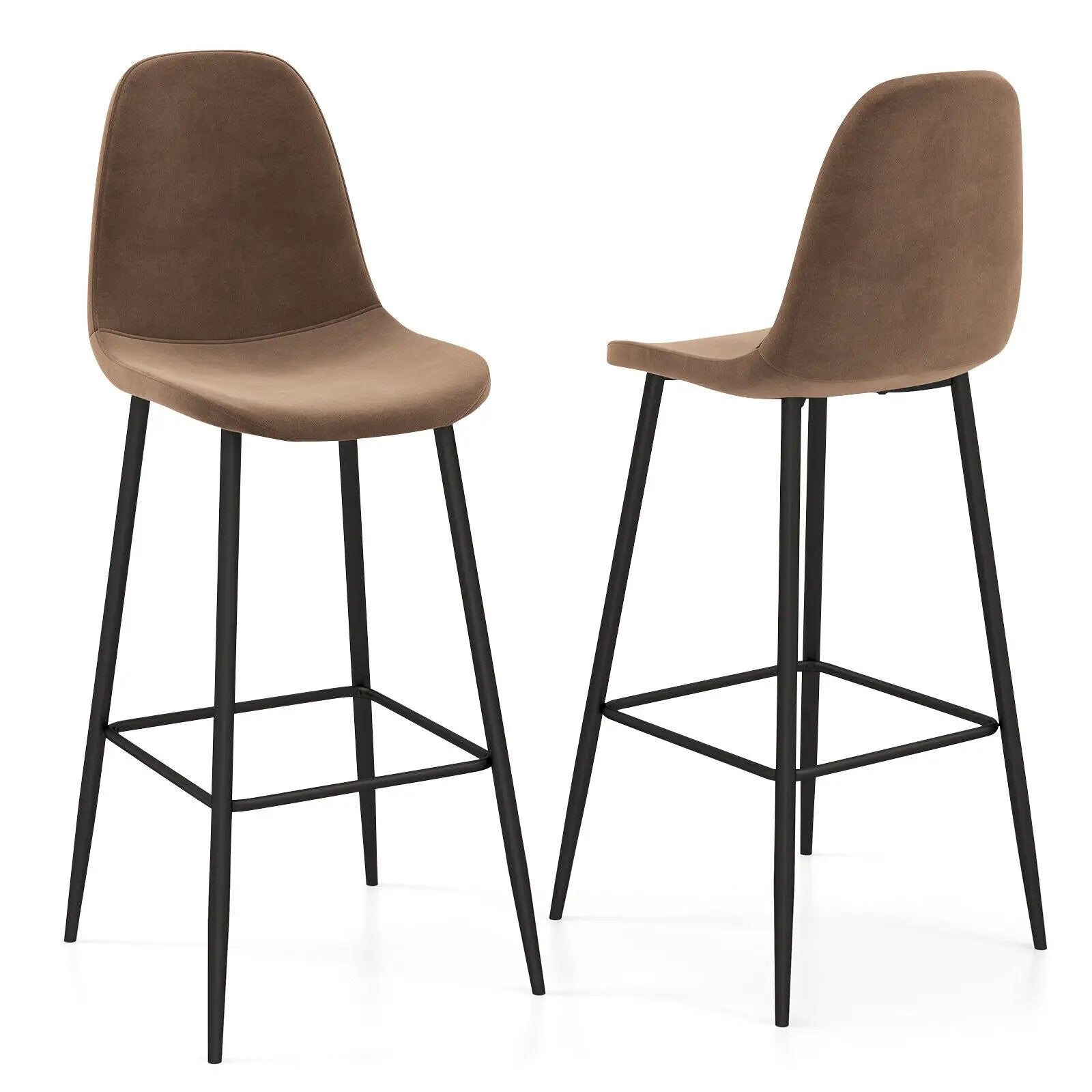 29.5 Inches High Back Bar Stools Set of 2 by DirectDeals