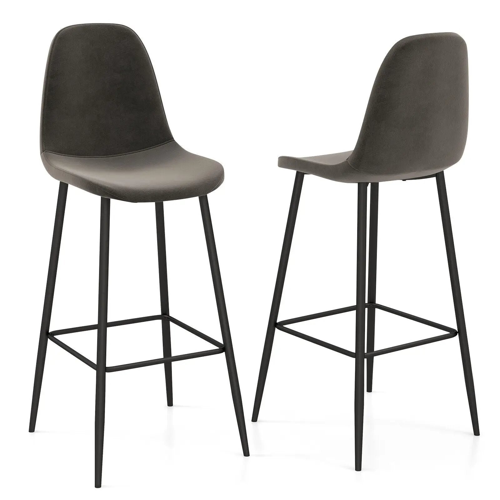 29.5 Inches High Back Bar Stools Set of 2 by DirectDeals