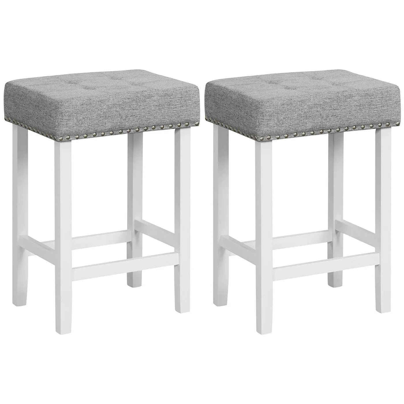 2 Pieces Counter Height Bar Stools with Sponge Padded Cushion by DirectDeals