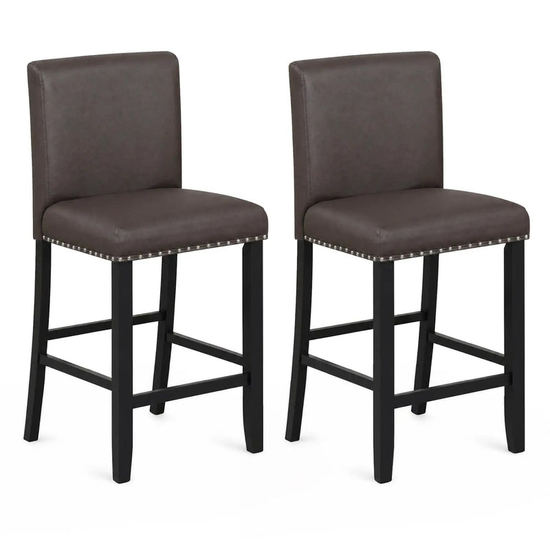 Bar Stools with Back Set of 2 - 25.5" Counter Height by DirectDeals