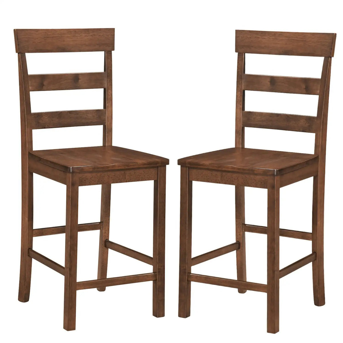 Counter Height Bar Stools Set of 2 - Rubber Wood Frame by DirectDeals